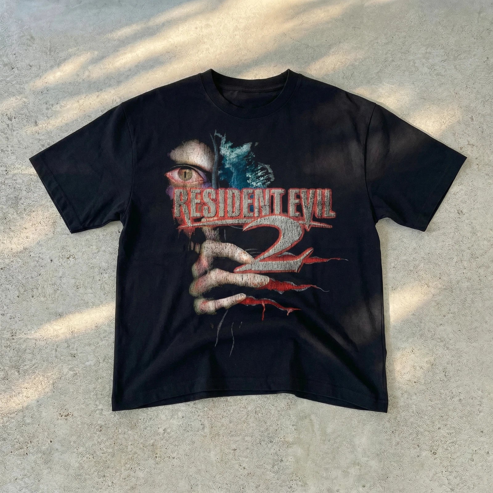 Resident Evil T Shirt Graphic Tee Horror Game Black Cotton T-Shirt Unisex Street
