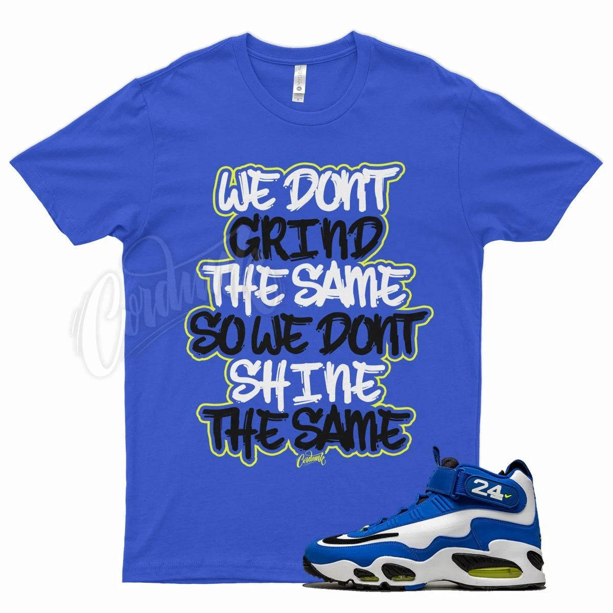 Royal GRIND T Shirt for N Air Griffey Max 1 Varsity Royal Volt Black White
