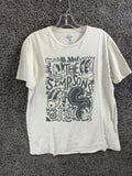 The Simpsons T-Shirt Mens Large White Short Sleeve Pop Art Family Graphic Print