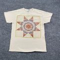 Vintage Y2K Yoder Kansas Quilt Star Pattern Shirt Medium 20x26 Crossroads Design