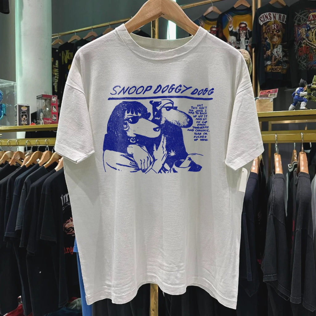 2000S Snoop Doggy Dog Parody Washed T-Shirt White M