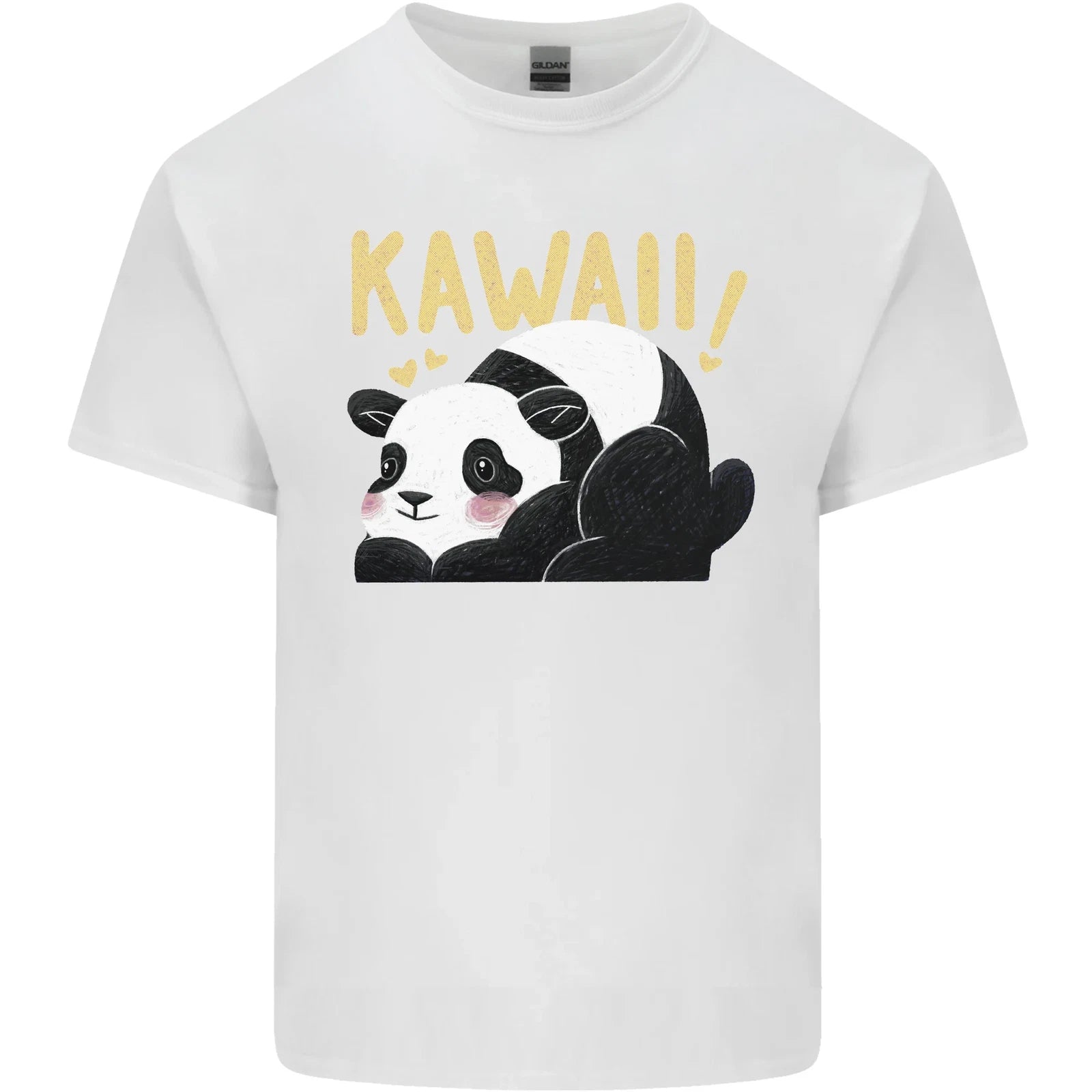 Kawaii Panda Bear Cute Mens Cotton T-Shirt Tee Top