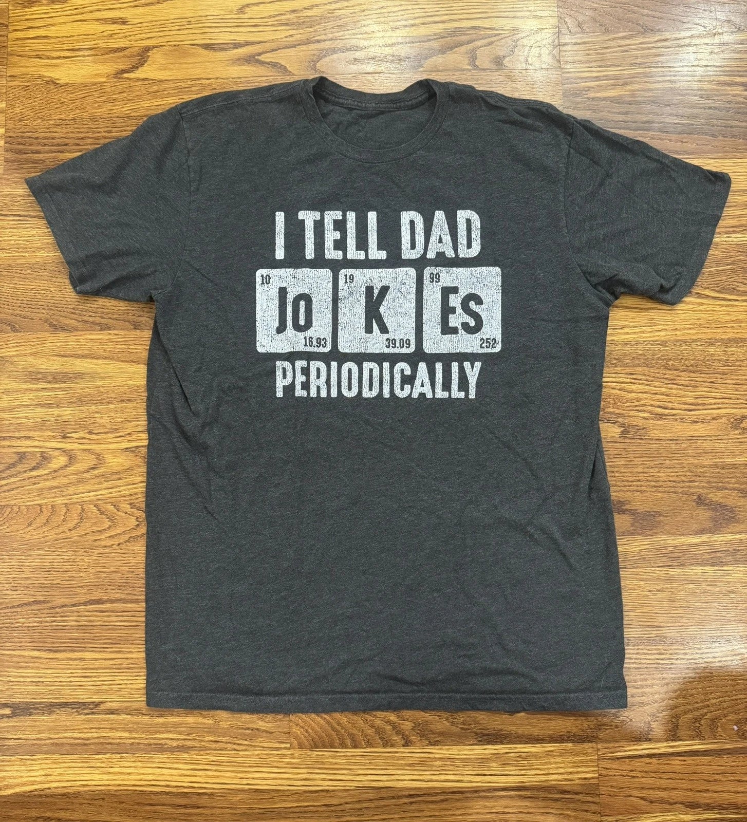 Graphic Tee Size XL Gray  I Tell Dad Jokes Periodically