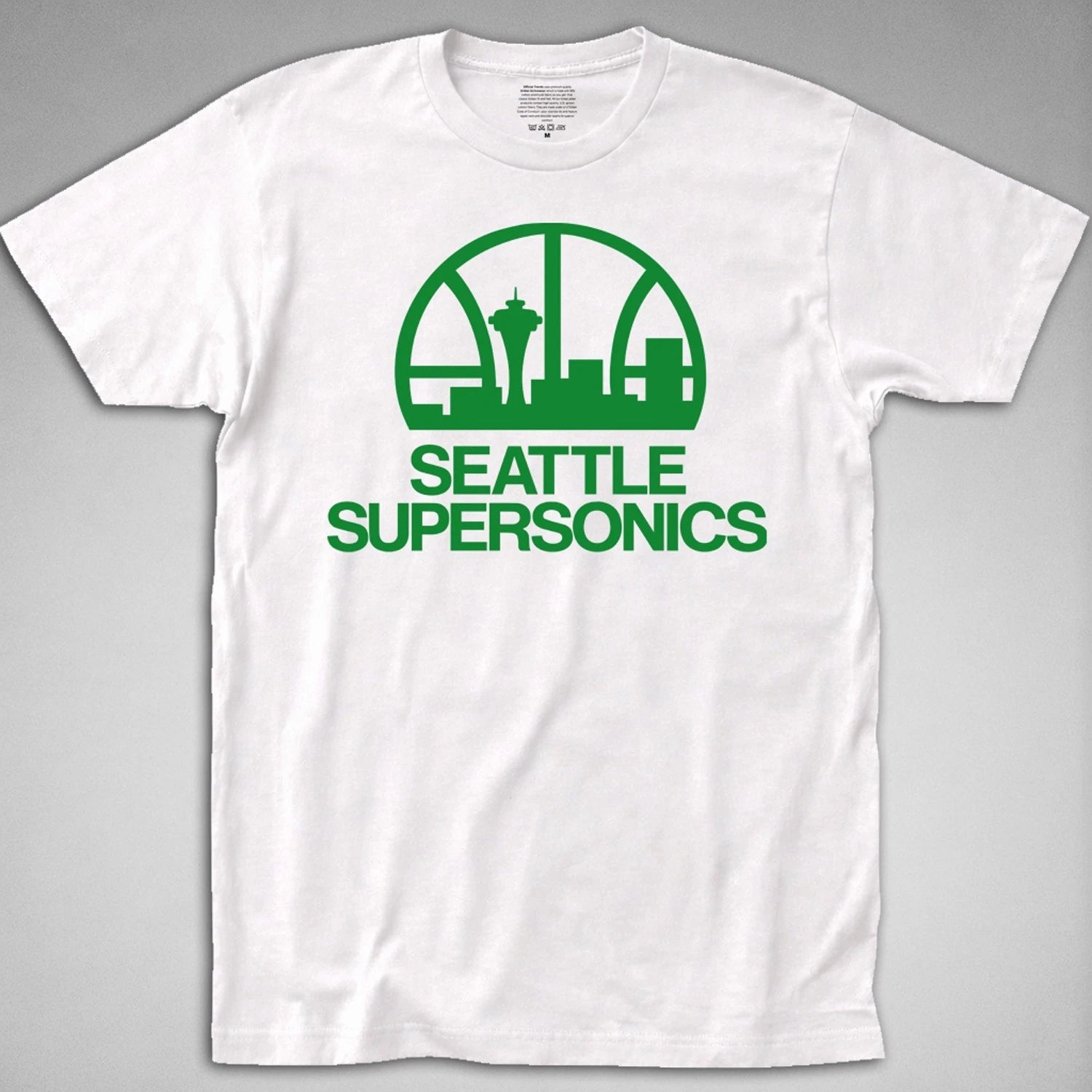 SEATTLE SUPERSONICS T-SHIRT tee nba basketball super sonics 80s 90s sports bball