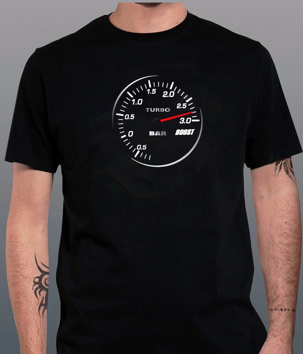 Turbo T Shirt Turbometer 3.0 BAR JDM Boost  Silver  S-5XL  + Long Sleeve tshirt