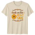 Look On The Bright Side Womens T-Shirt Floral Positivity Gift For Her