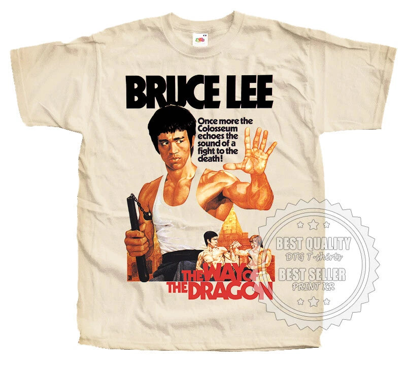 Bruce Lee Way of the Dragon T SHIRT Tee V3  Natural Vintage all sizes S - 5XL