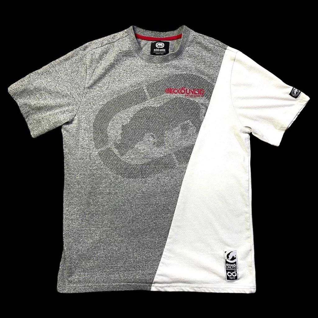 Y2k Ecko Unlimited Unltd. graphic t shirt Size Medium gray black white logo