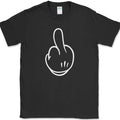 Cartoon Middle Finger T-Shirt Funny Humor Novelty Animated Sarcastic Tee