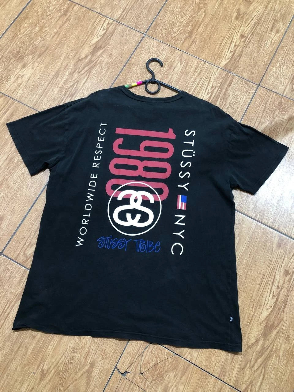 Rare Stussy Big Logo Tee T-Shirt Y2K MENS L