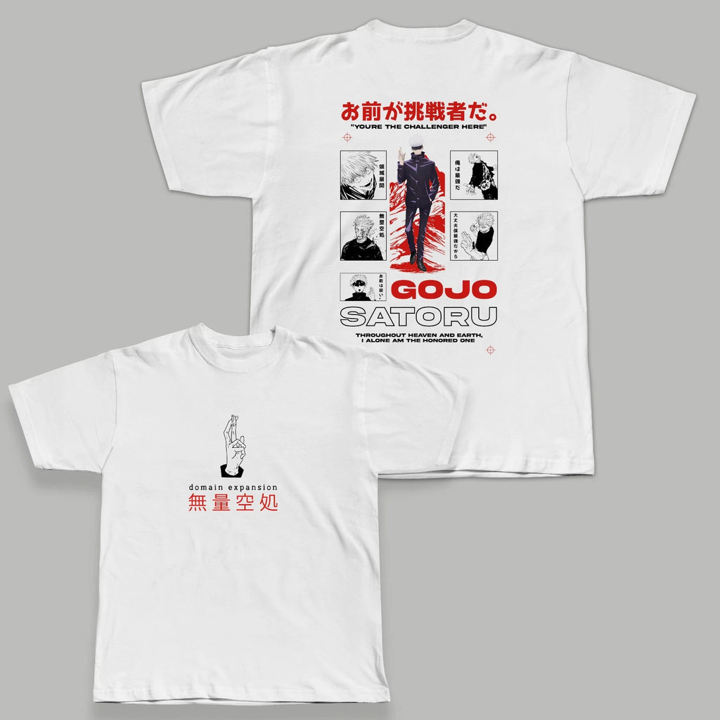 Gojo Satoru Unlimited Void T-Shirt Streetwear Graphic Tee Mens Unisex