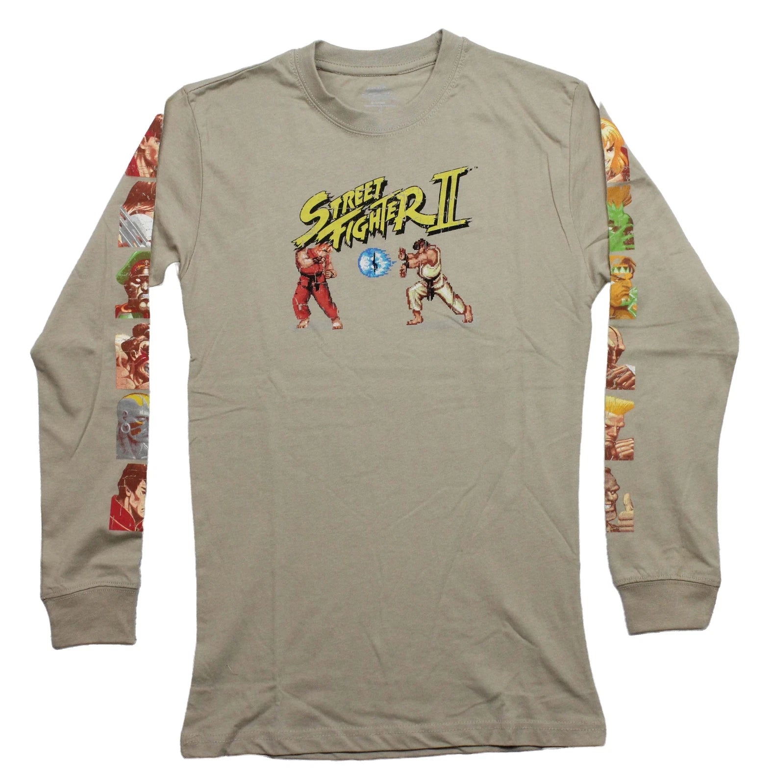 Street Fighter II New Adult T-Shirt  Battle Power Move Group Back