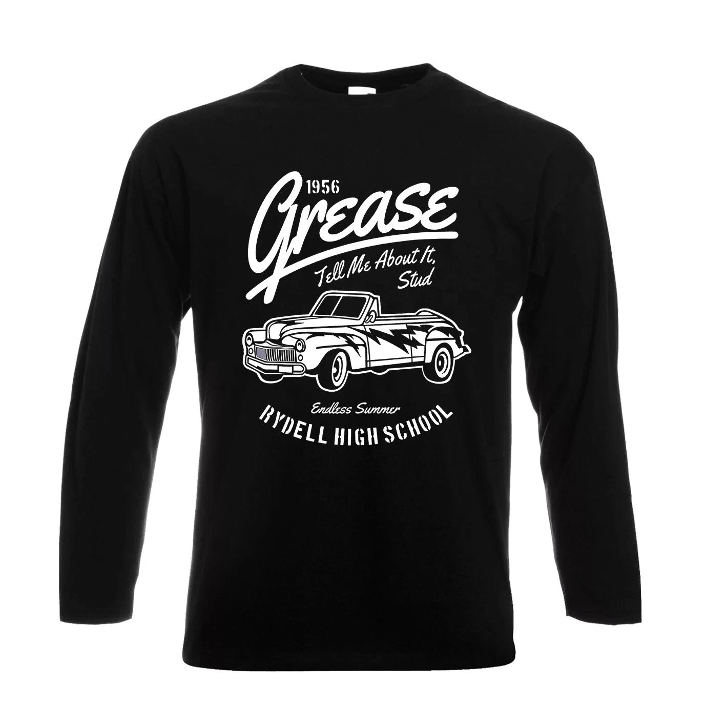 Grease Tell Me About It Stud Funny Mens Longsleeve Joke Party Gift Tee Top