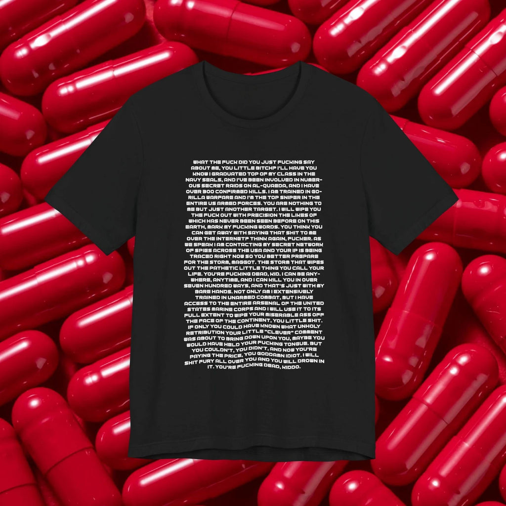 Navy Seal Copypasta Meme, List of Words Tee | 4chan Internet Humor T-Shirt