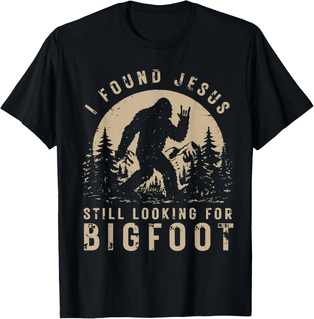 Retro I Found Jesus Still Looking Bigfoot T-Shirt