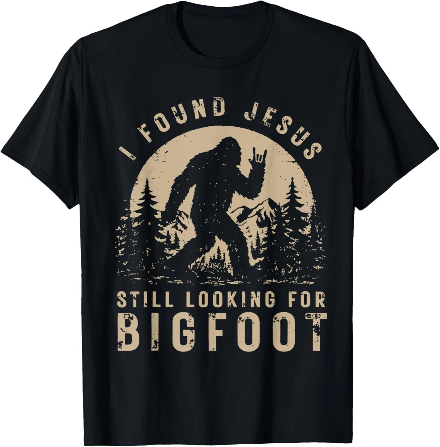 Retro I Found Jesus Still Looking Bigfoot T-Shirt