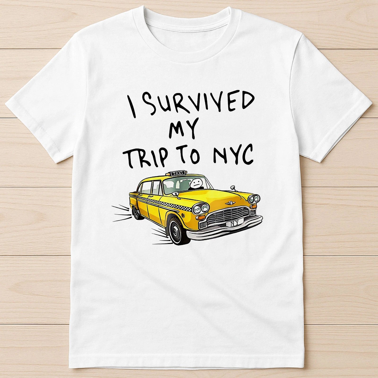 I Survived My Trip To NYC New York City Spider Tom Yellow Taxi Movie T Shirt 212