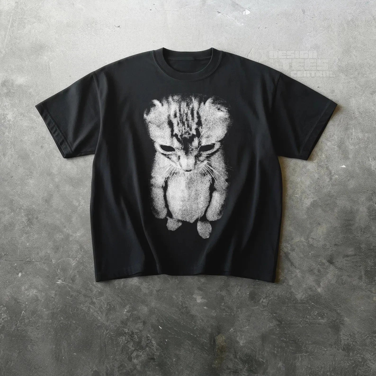 Sad Kitten Meme Standing Cat T-Shirt , Reprint