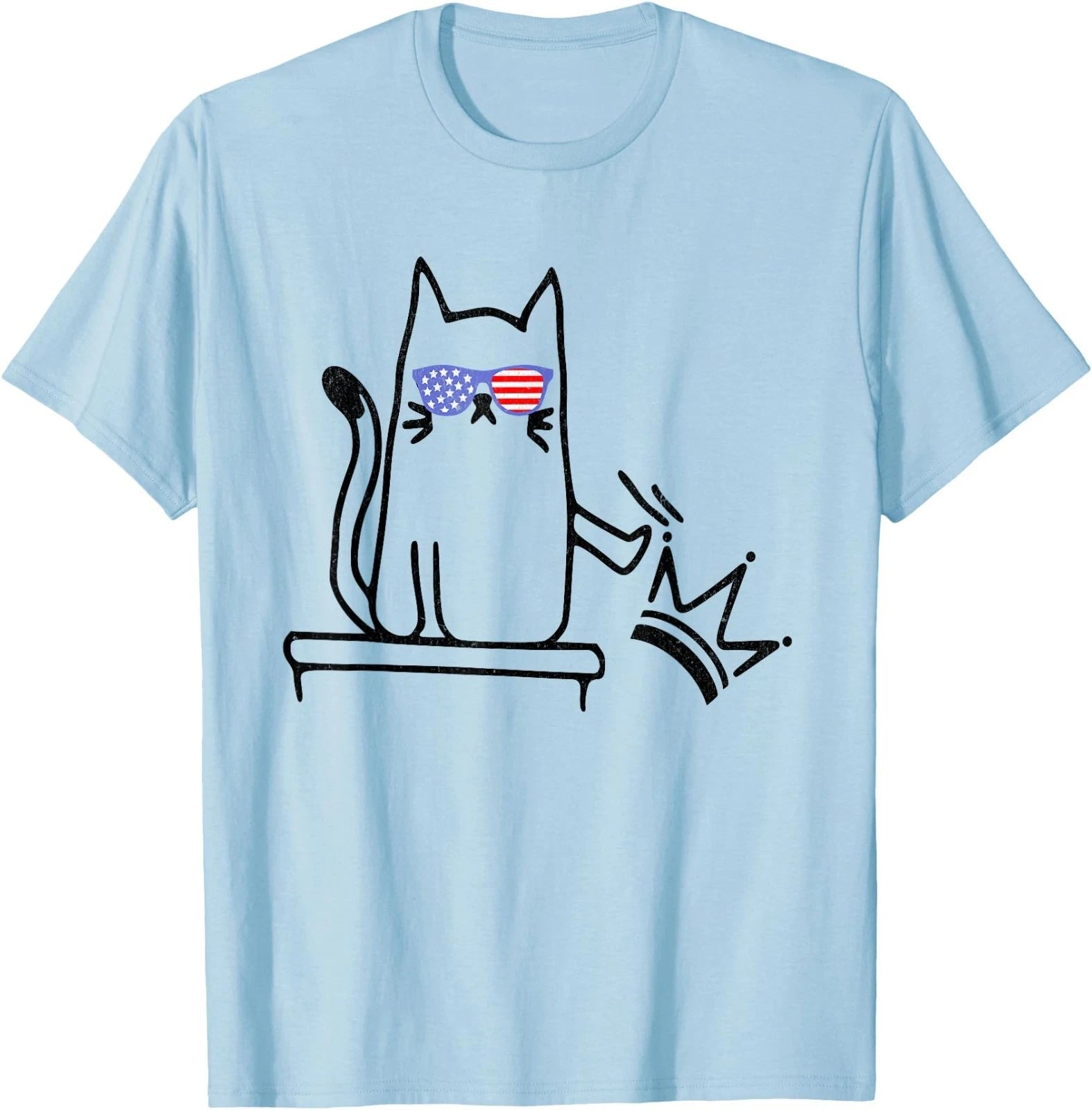 Cat No Kings in America Funny Political Cat Lady T-Shirt