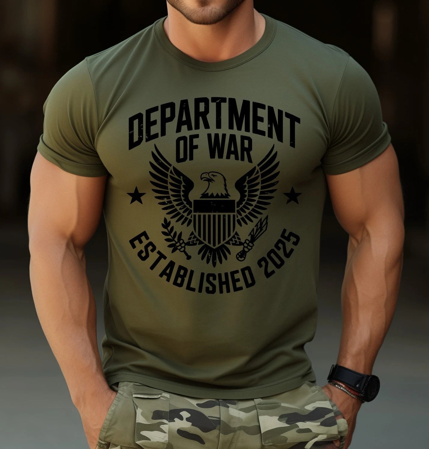 Department of War Established 2025 DOW USA Military Patriotic T-shirt