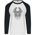 Two Roman Skulls Mens L/S Baseball T-Shirt