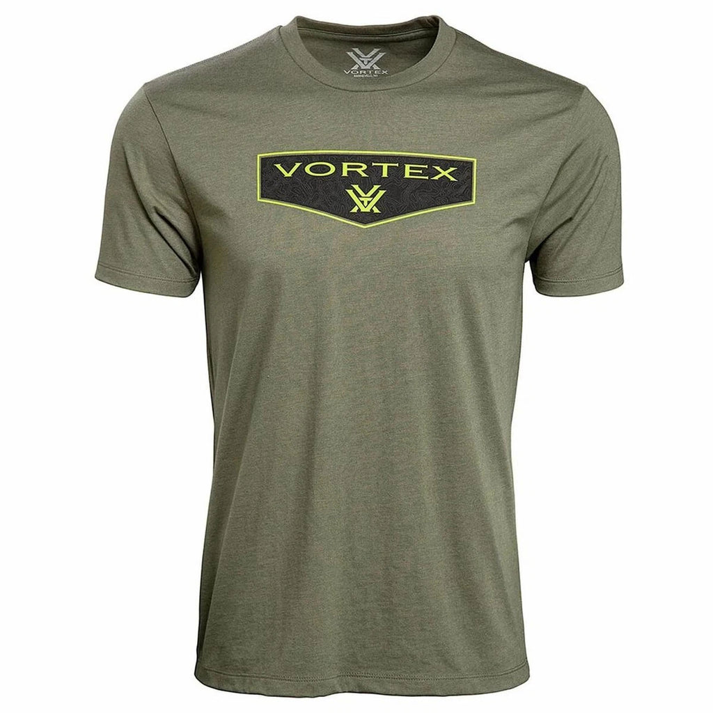 Vortex Men's Shield T Shirt Charcoal Heather