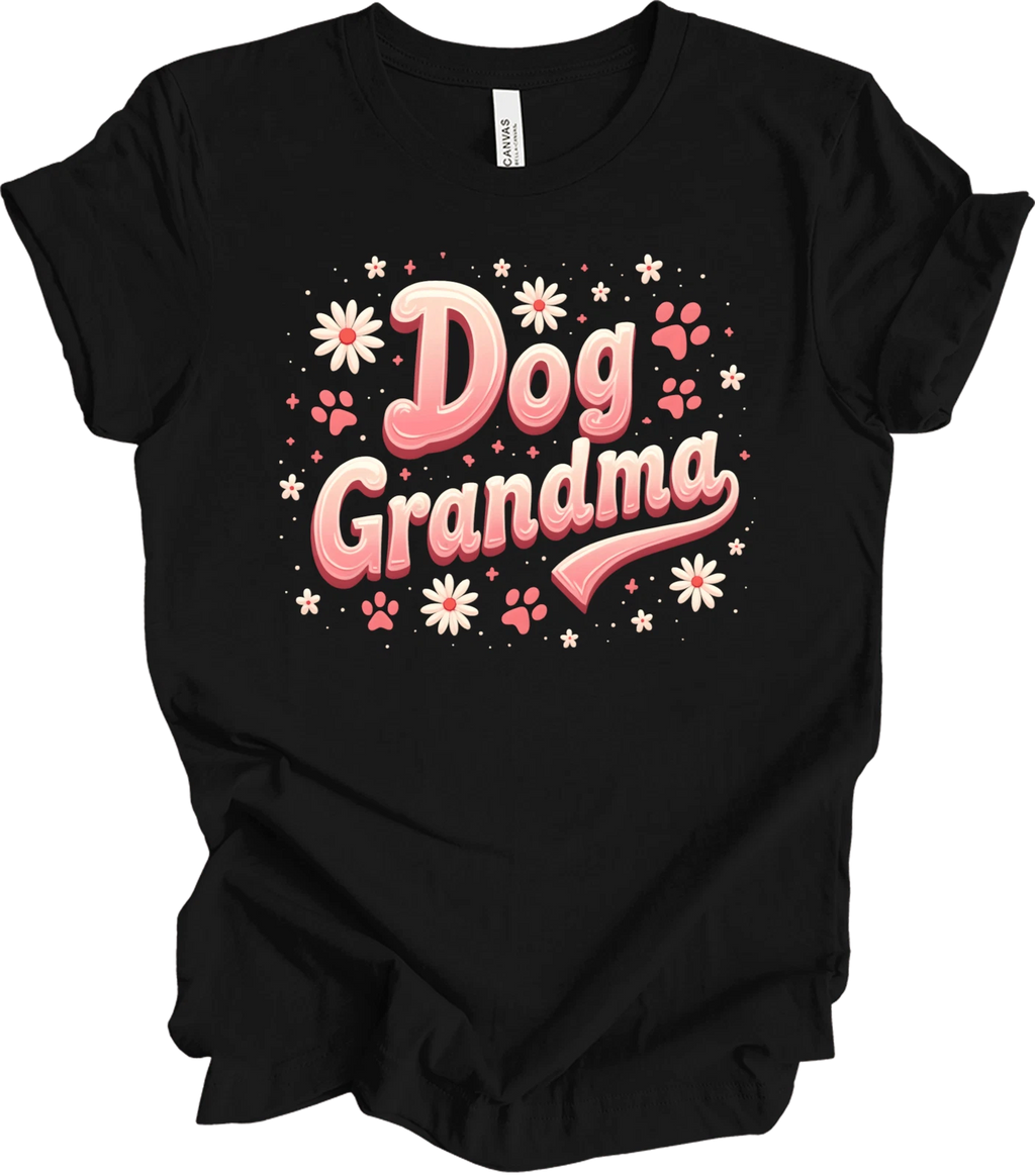 Best Dog Grandma Ever Shirt - Funny Dog Lover Gift for Women, Paw Print T-shirt