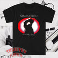 Simply Red It's Only Love Men's Black Size S to 5XL