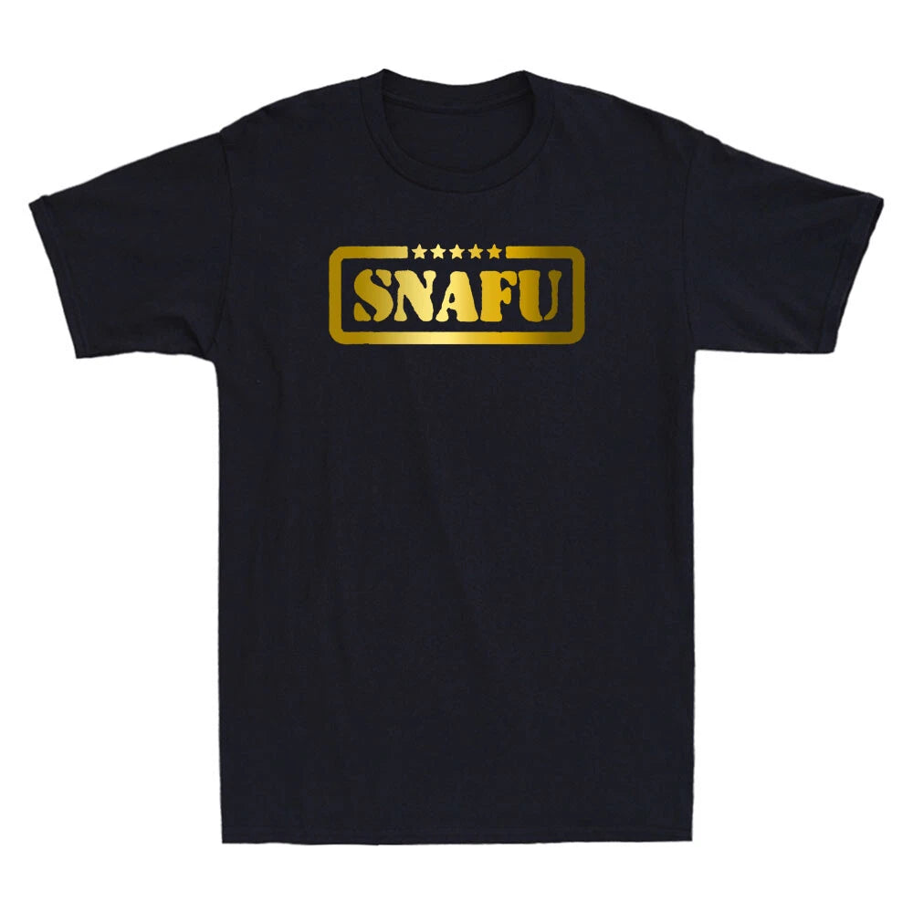 SNAFU Soldier Military Funny Sarcastic Quote Saying Joke Vintage Men's T-Shirt