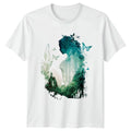 Forest Woman Silhouette Womens T-Shirt Forest Silhouette Nature