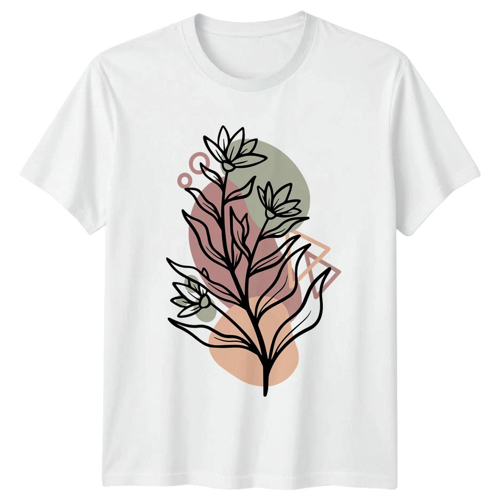 Abstract Boho Botanical Flower Line Womens Botanical Nature Gift For Her