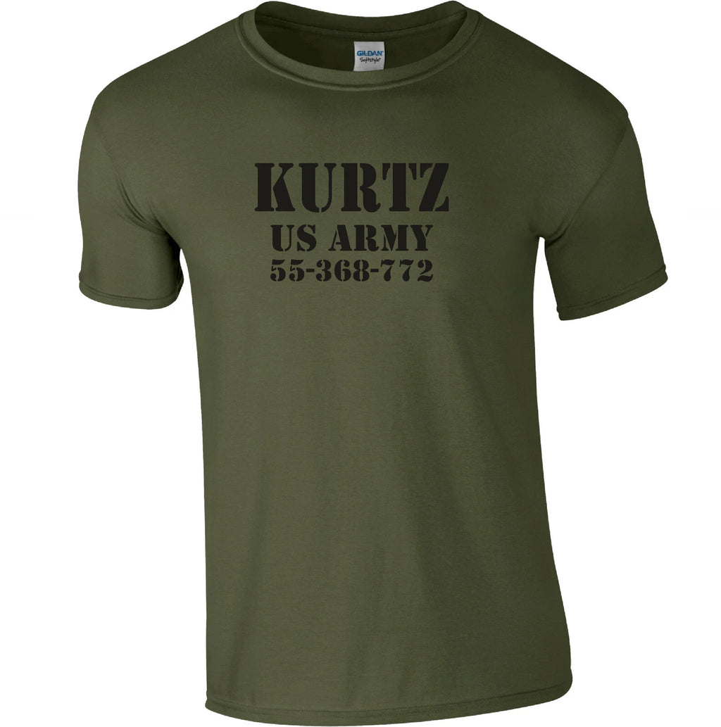 Kurtz Army T-Shirt - Inspired By Cult Film, Apocalypse Now, Various Colours
