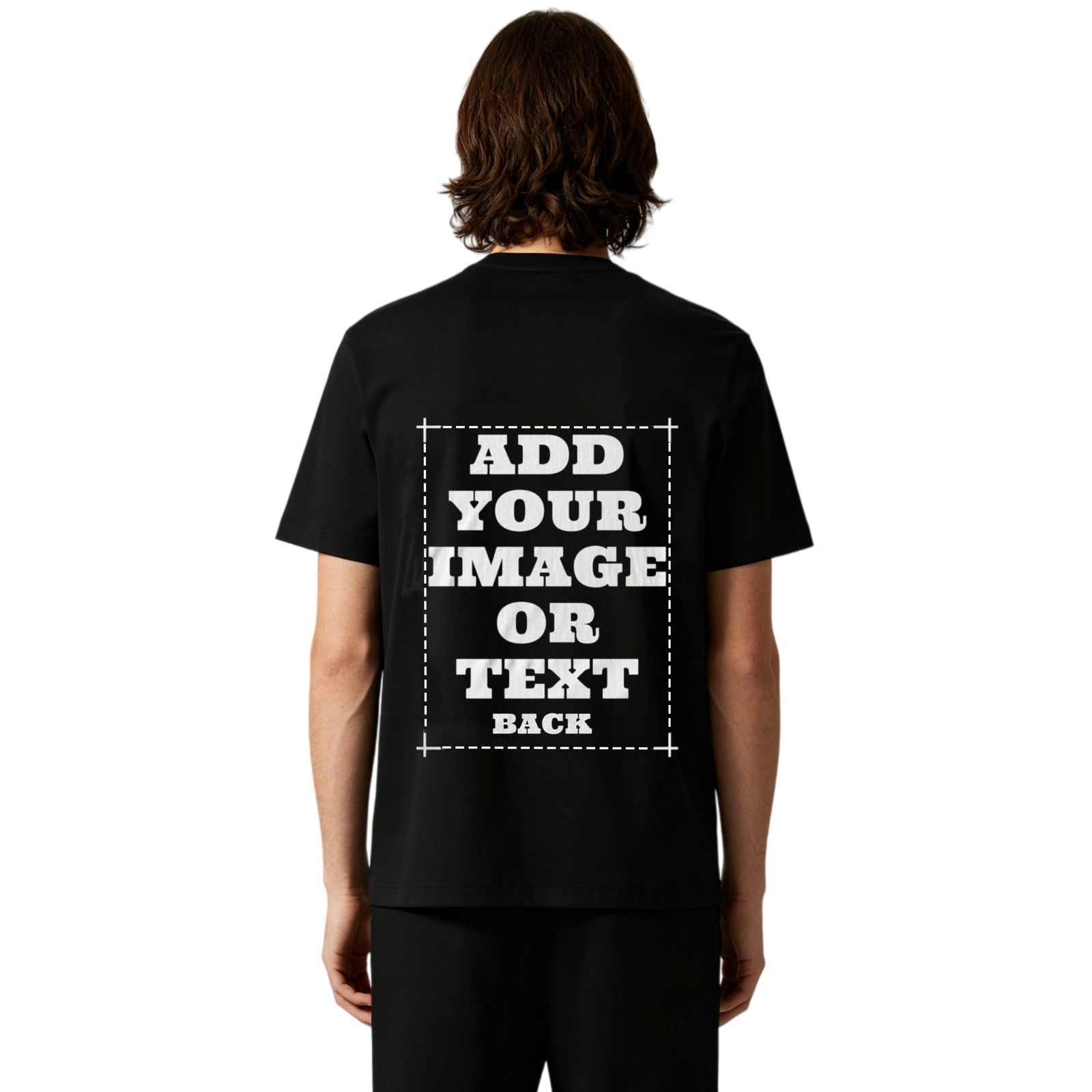 Nullblock Back Print Tee Black White S-5XL Monochrome Casual Shirt