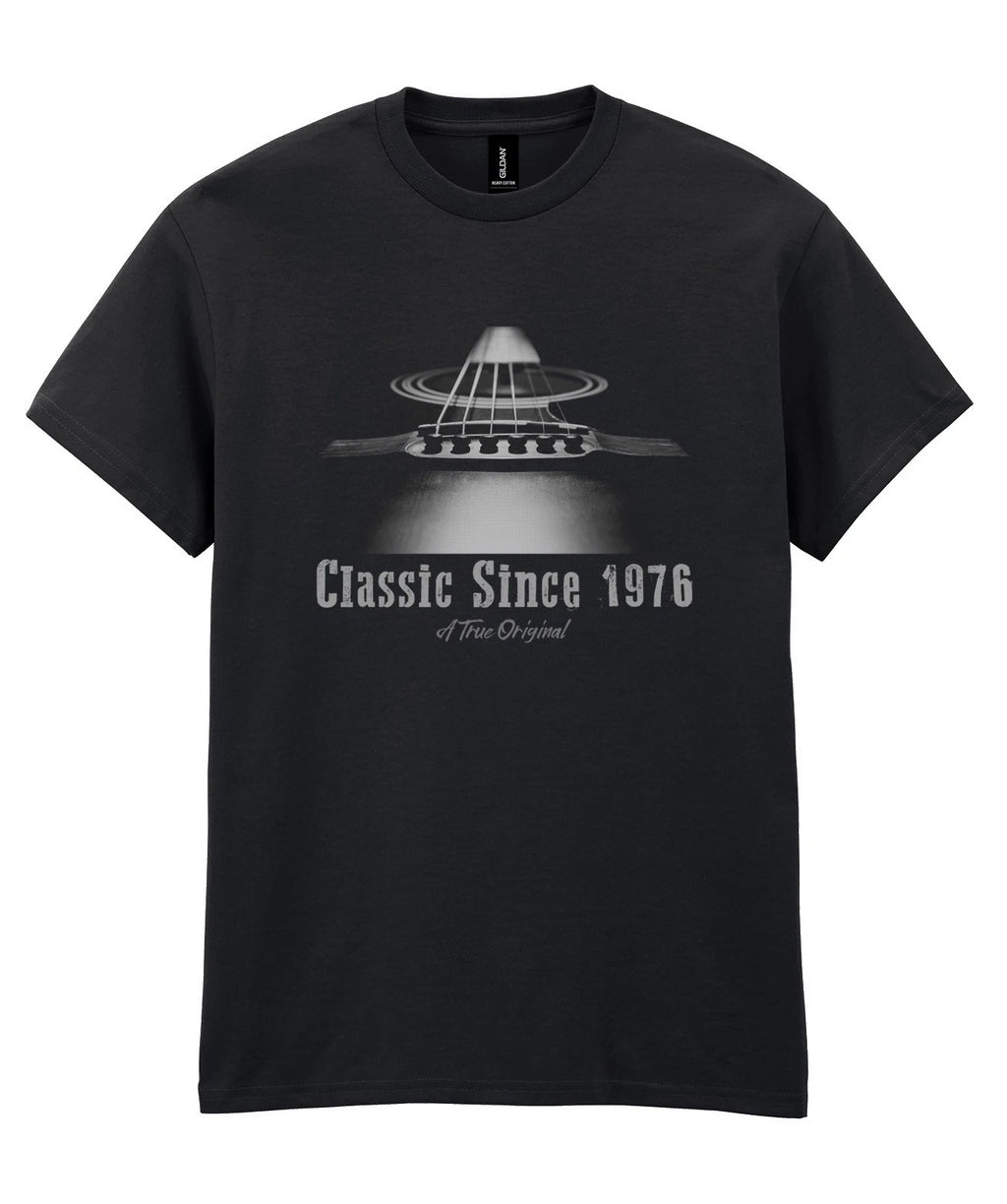 Mens 50th Birthday Guitar T-Shirt Gift 50 Acoustic Guitarist Classic Since 1976