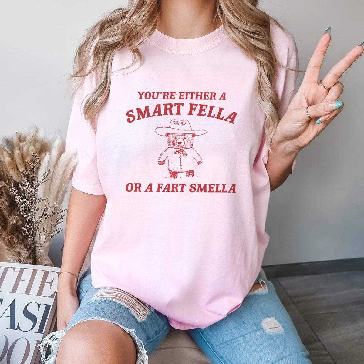 Are You A Smart Fella Or Fart Smella? Retro Cartoon Meme Trash Panda T-Shirt