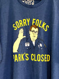 Men's 3X Chive Tees Area 51 T-shirt Blue Officer Security Beware National Parks