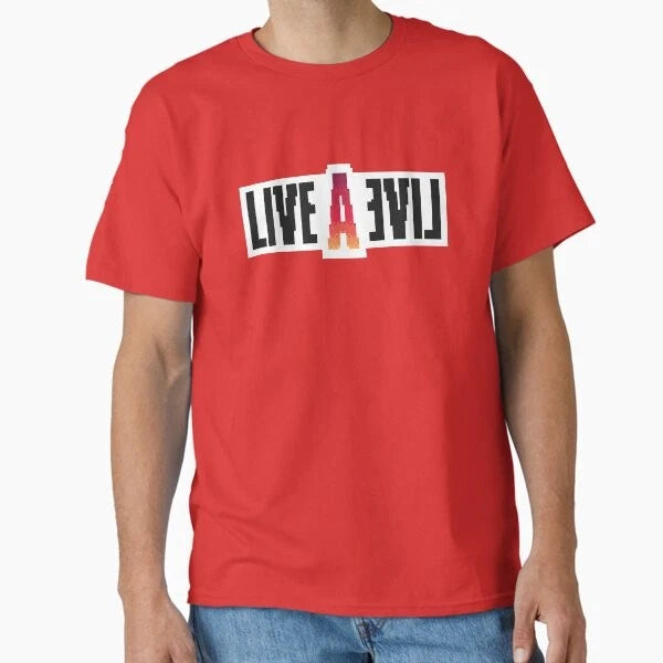 Live A Live� - Pixel Art Logo (Black Letters) T-Shirt Made in US/AUS Size S-2XL
