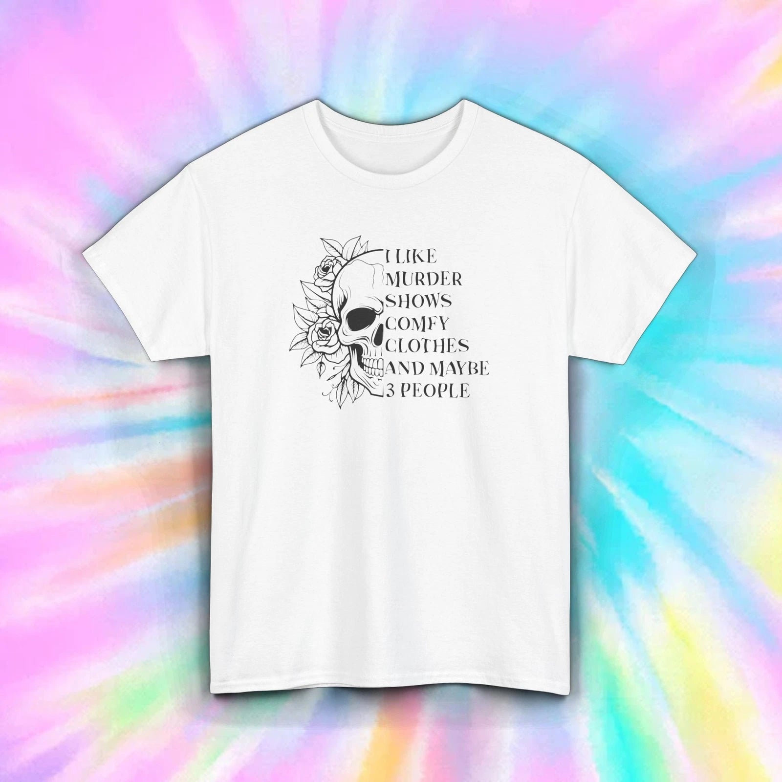 Murder Shows T-Shirt True Crime Fan Funny Dark Humor Tee S-5XL