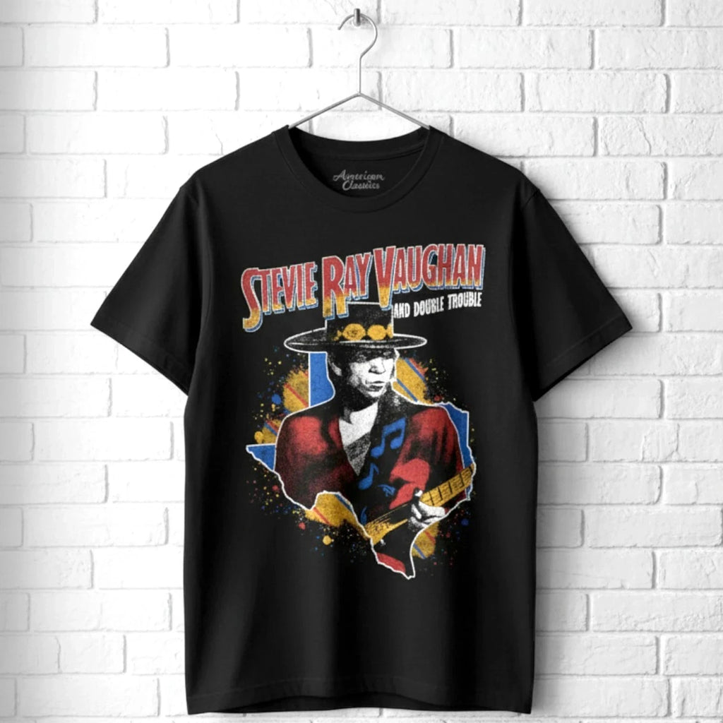 Stevie Ray Vaughan Texan T Shirt Double Trouble