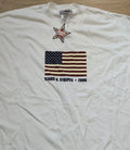 NWT VTG Y2K MILLENNIUM 2000 STARS & STRIPES US FLAG WHITE T-SHIRT ADULT SIZE XL