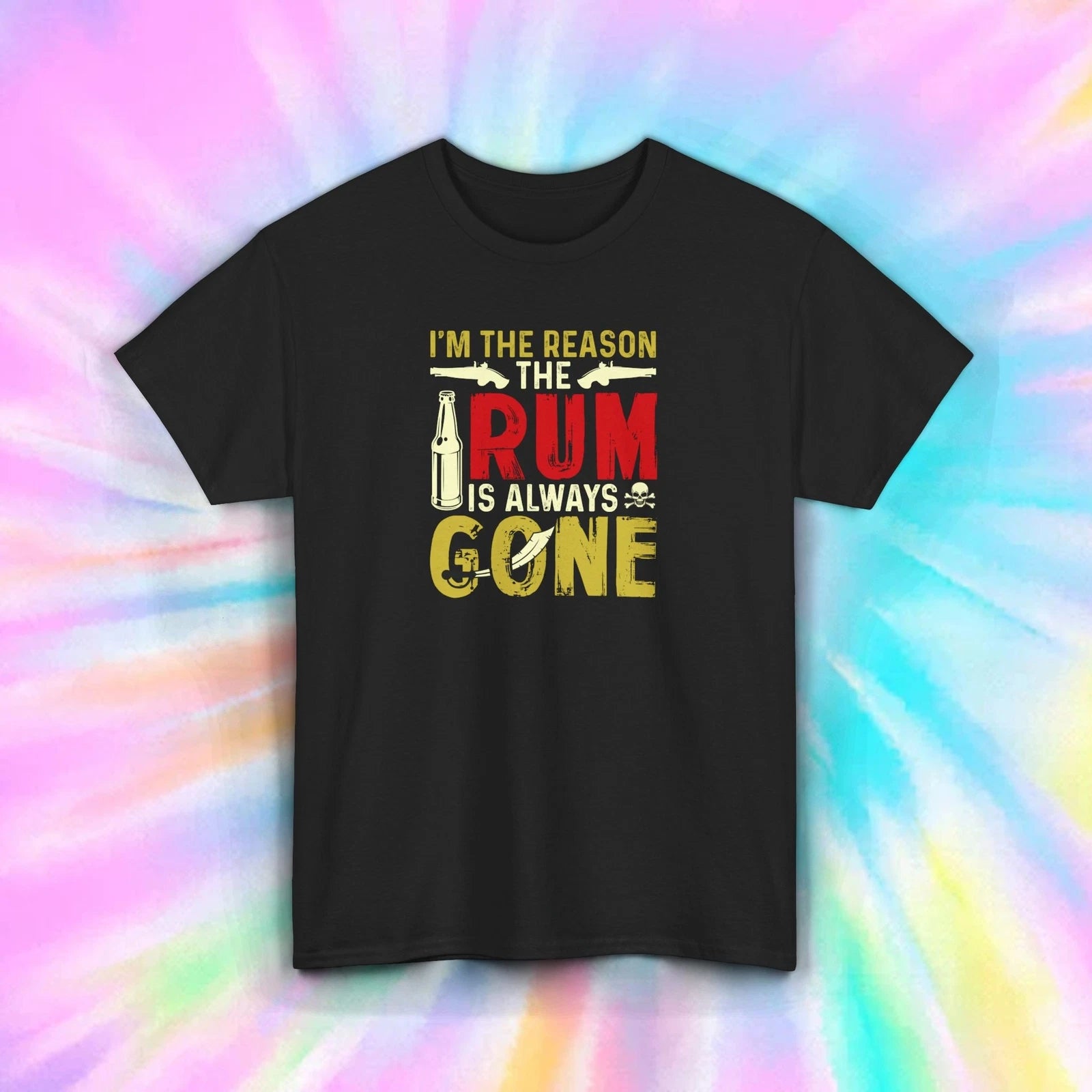 The Reason Rum Is Gone T-Shirt S-5XL Funny Pirate Drinking Graphic Tee Gift