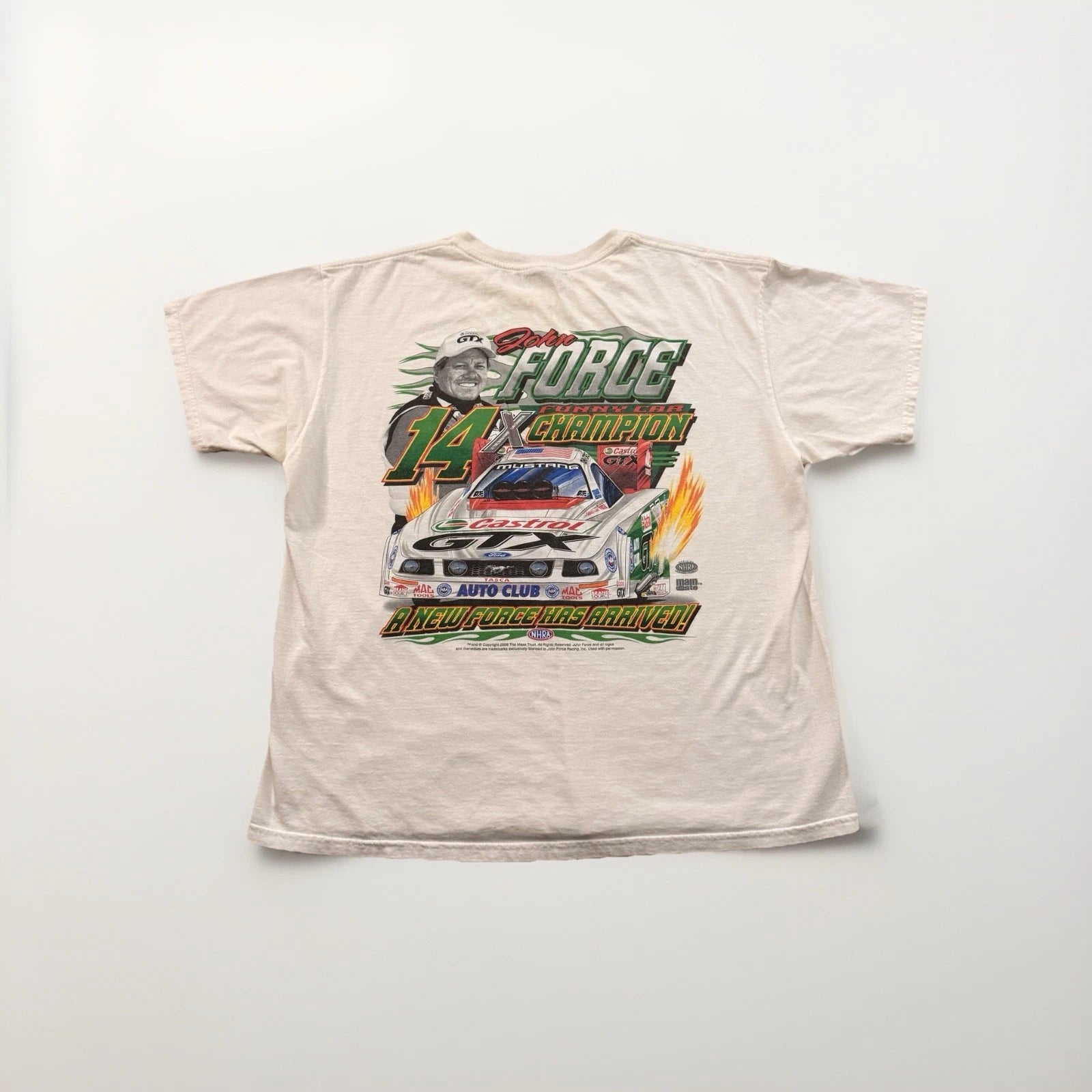 Vintage Y2K NHRA Winston Drag Racing John Force 2006 Shirt Men's Size XL