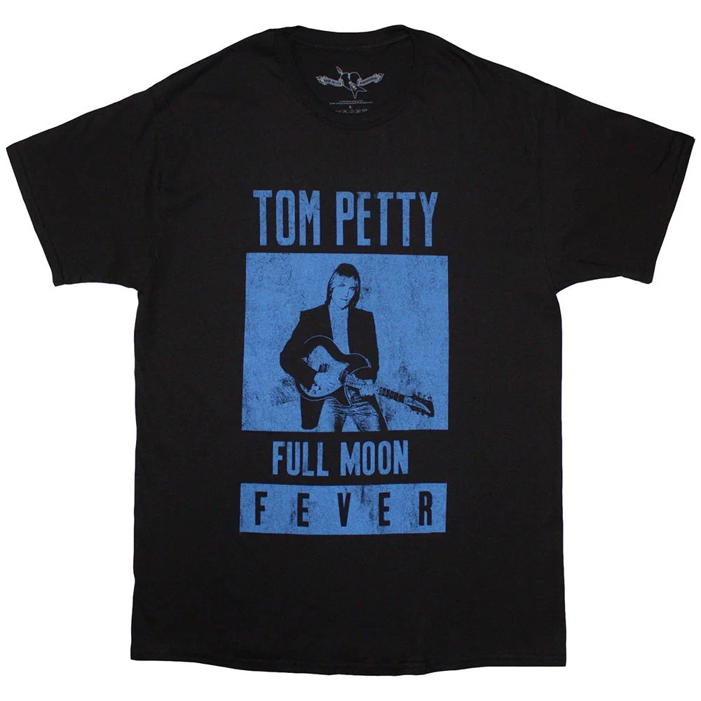 Tom Petty & The Heartbreakers T-Shirt: Full Moon Fever Blue OFFICIAL NEW