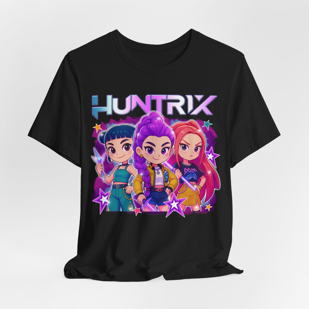 HUNTRIX Chibi Style Graphic Tee, Fun Casual Shirt, Gift for Fans, Soft T-Shirt,
