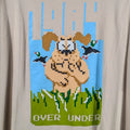 Over Under Clothing Mens Large Duck Hunt Pixel Graphic Tee Tan Peruvian Cotton