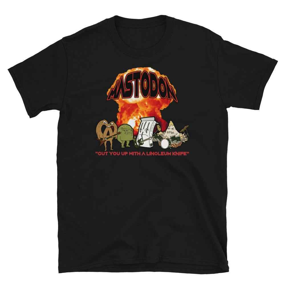 Mastodon Concert T-Shirt Aqua Teen Hunger Force Movie Heavy Metal Band Hard Rock
