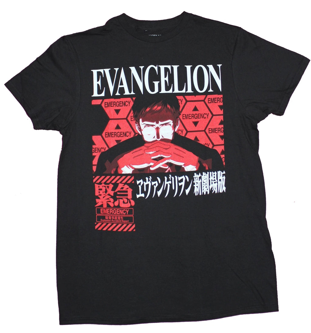 Neon Genesis Evangelion Adult New T-Shirt - Gendo Staring Serious Pic
