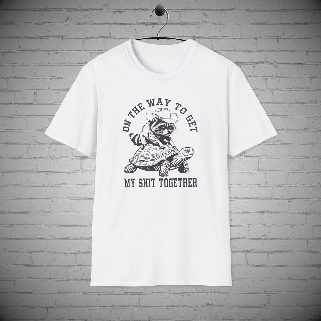 Raccoo T-Shirt, Turtle tee, On my way to get my shi* together, Sarcastic Gift
