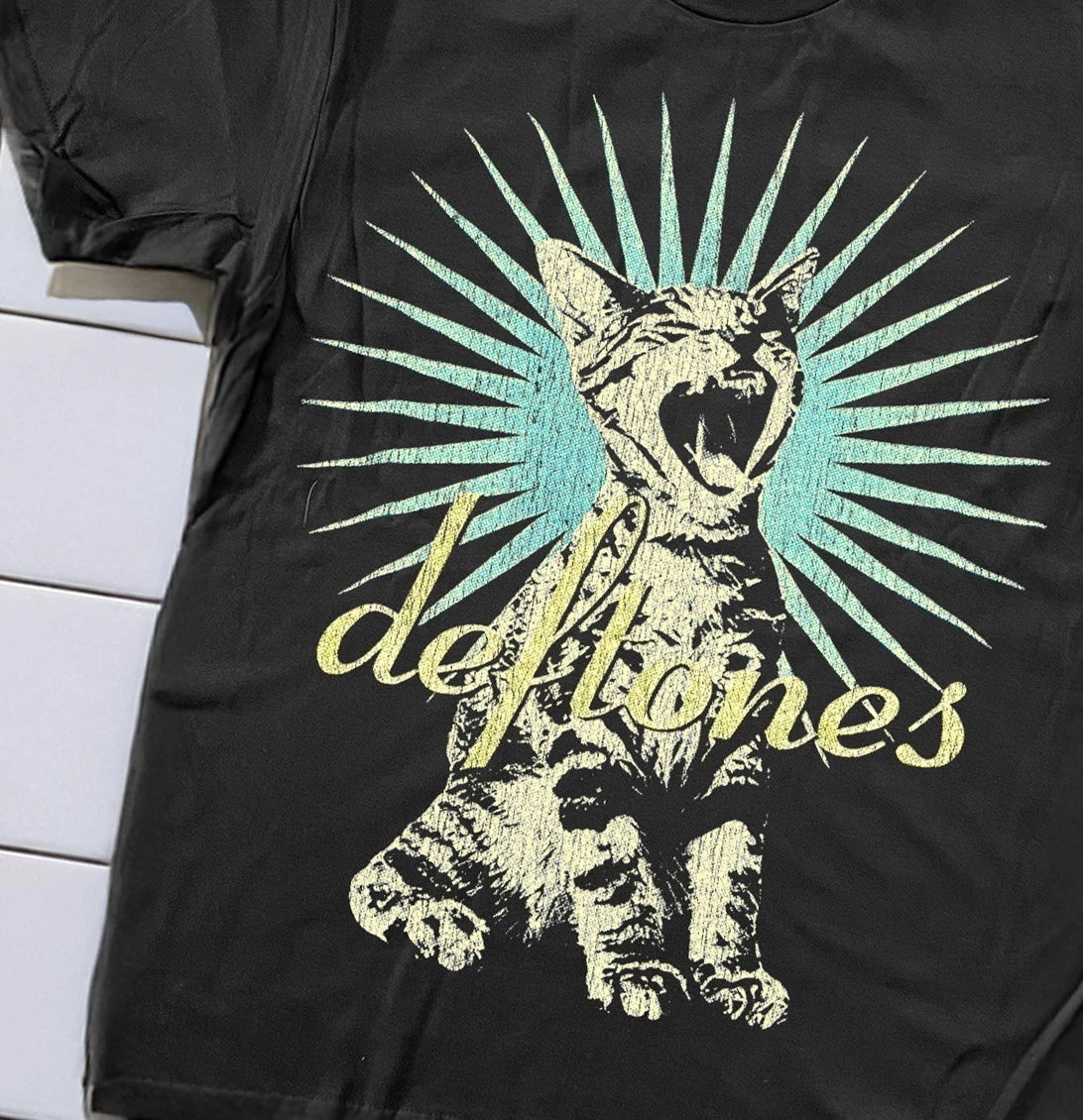 90s Deftones Around The Fur Aged T-Shirt Black M