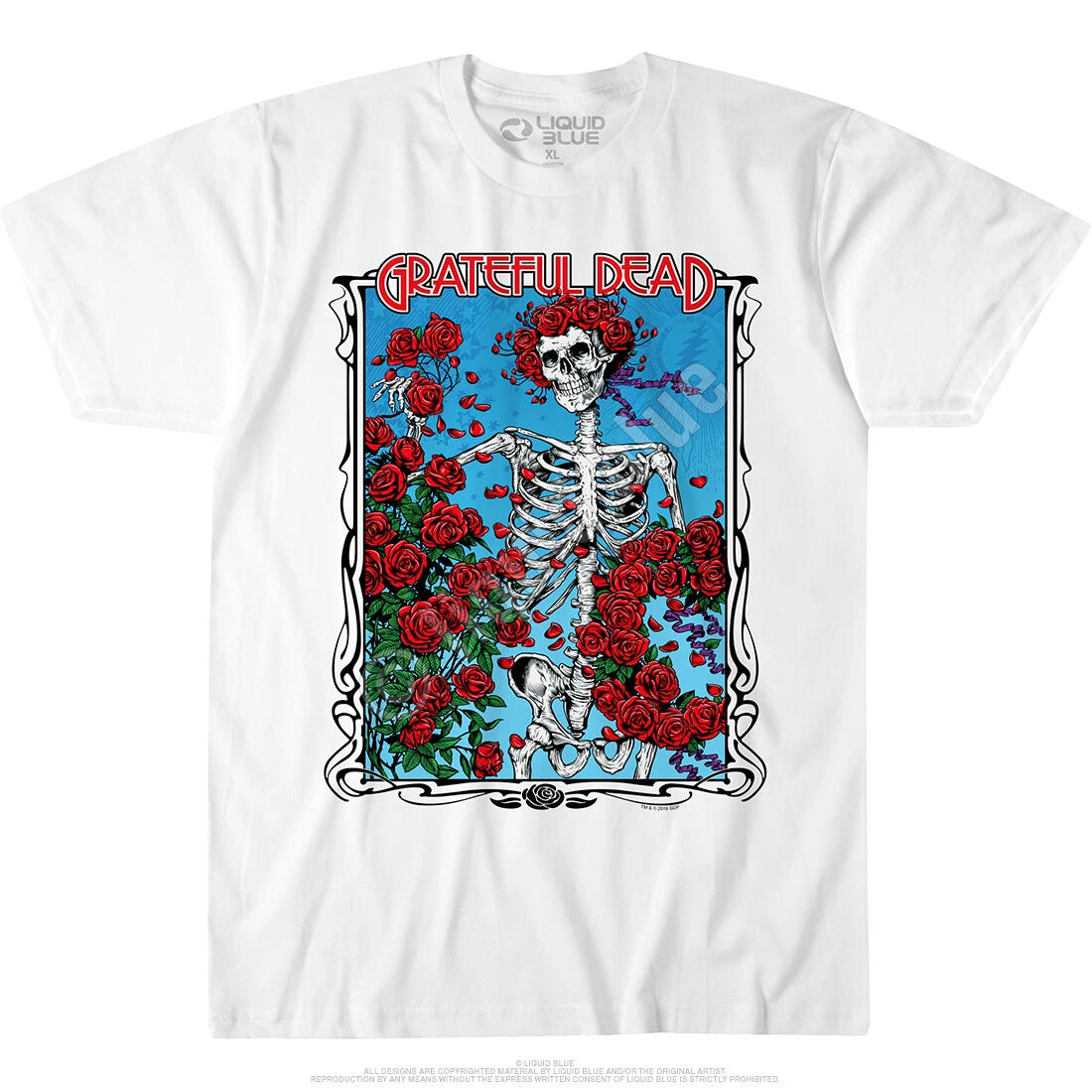 GRATEFUL DEAD-BERTHA WHEEL & ROSES-SYF-2 Sided T-SHIRT S-M-L-XL-XXL Garcia,Wier